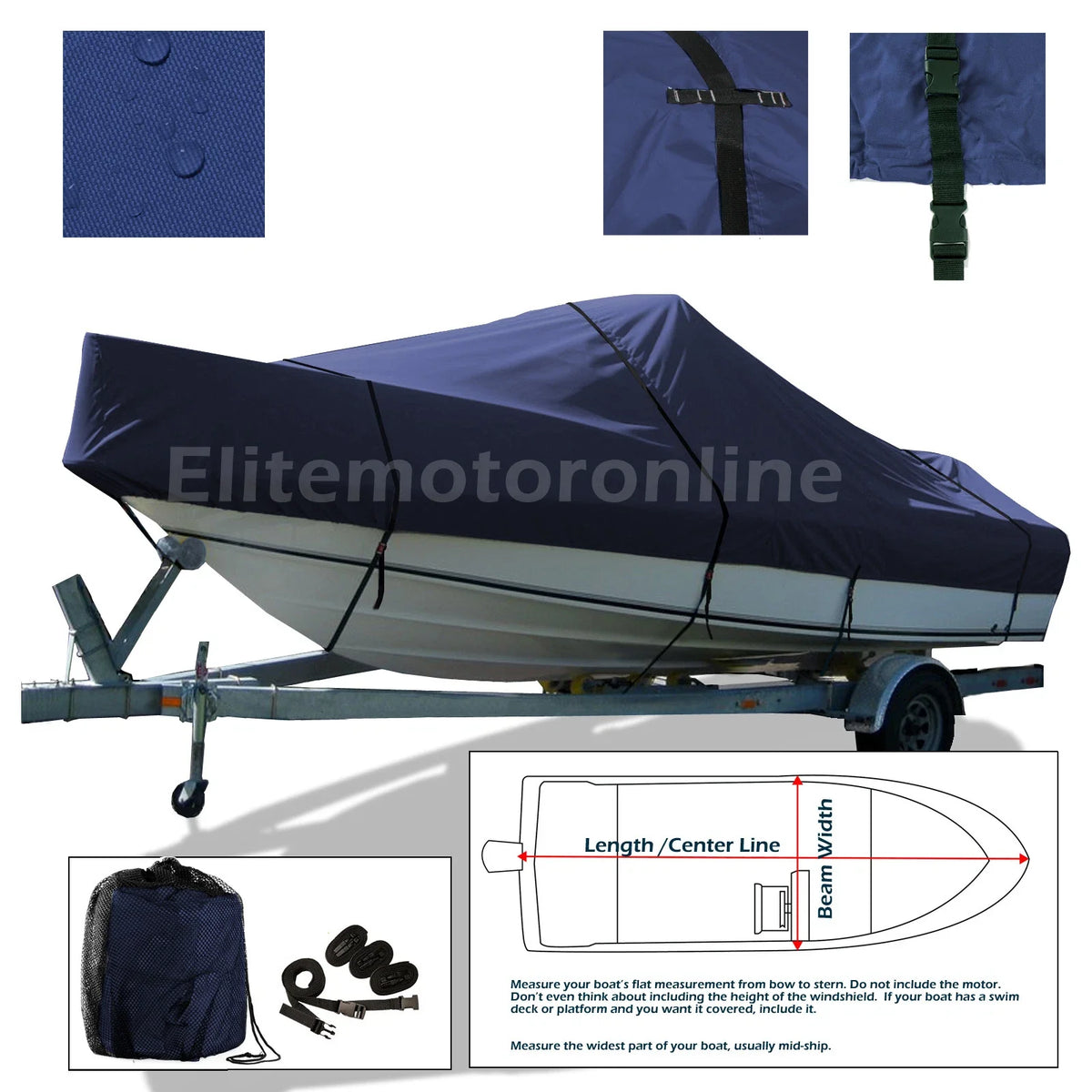Boat Cover for Maxum 2400 SC3 (2000–2005) Waterproof Trailerable Blue