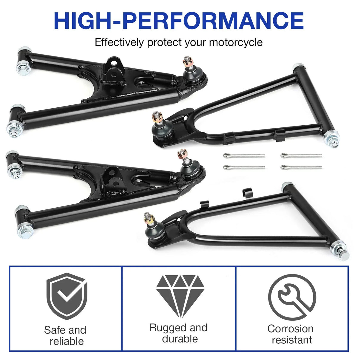 Front Control A-Arms Kit Upper and Lower for Banshee 350 Yamaha 1987-2006