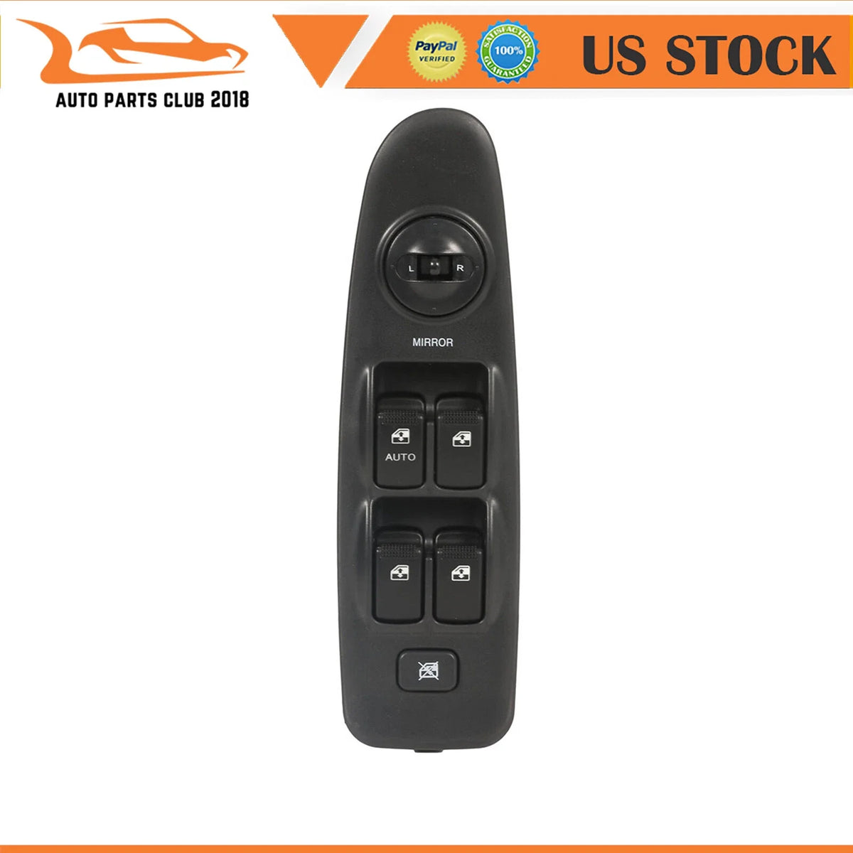 Window Switch for Hyundai Elantra (2001–2006) Black Front Driver Side