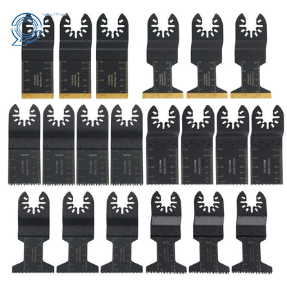 Oscillating Saw Blade Set - 20 Pack for Universal Multitools (Titanium)