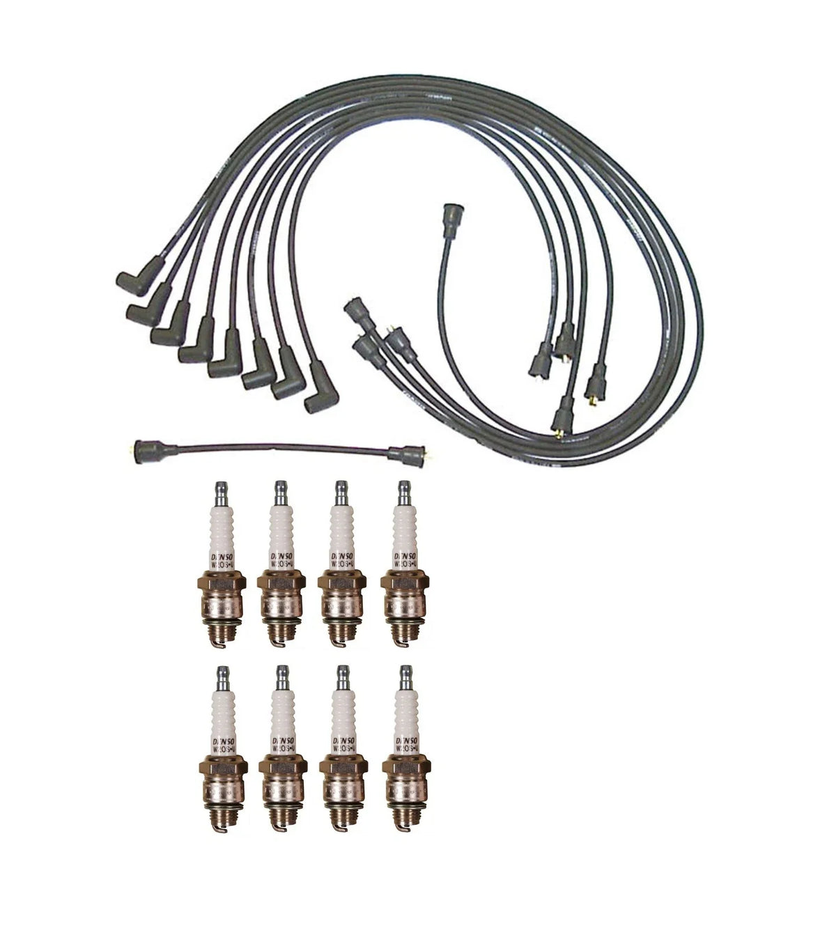 Denso 7mm Wire Set & 8 U-Groove Spark Plugs Kit for Chevrolet GMC V8
