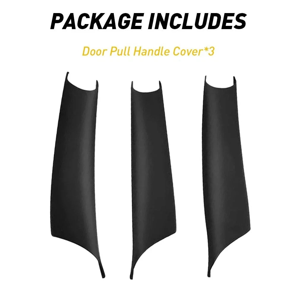 3-Piece Interior Door Handle Pull Trim for BMW X5 X6 2008-2014