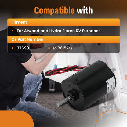 Blower Motor (12V DC) compatible with Atwood 8935-DC-II, 8940-DC-II
