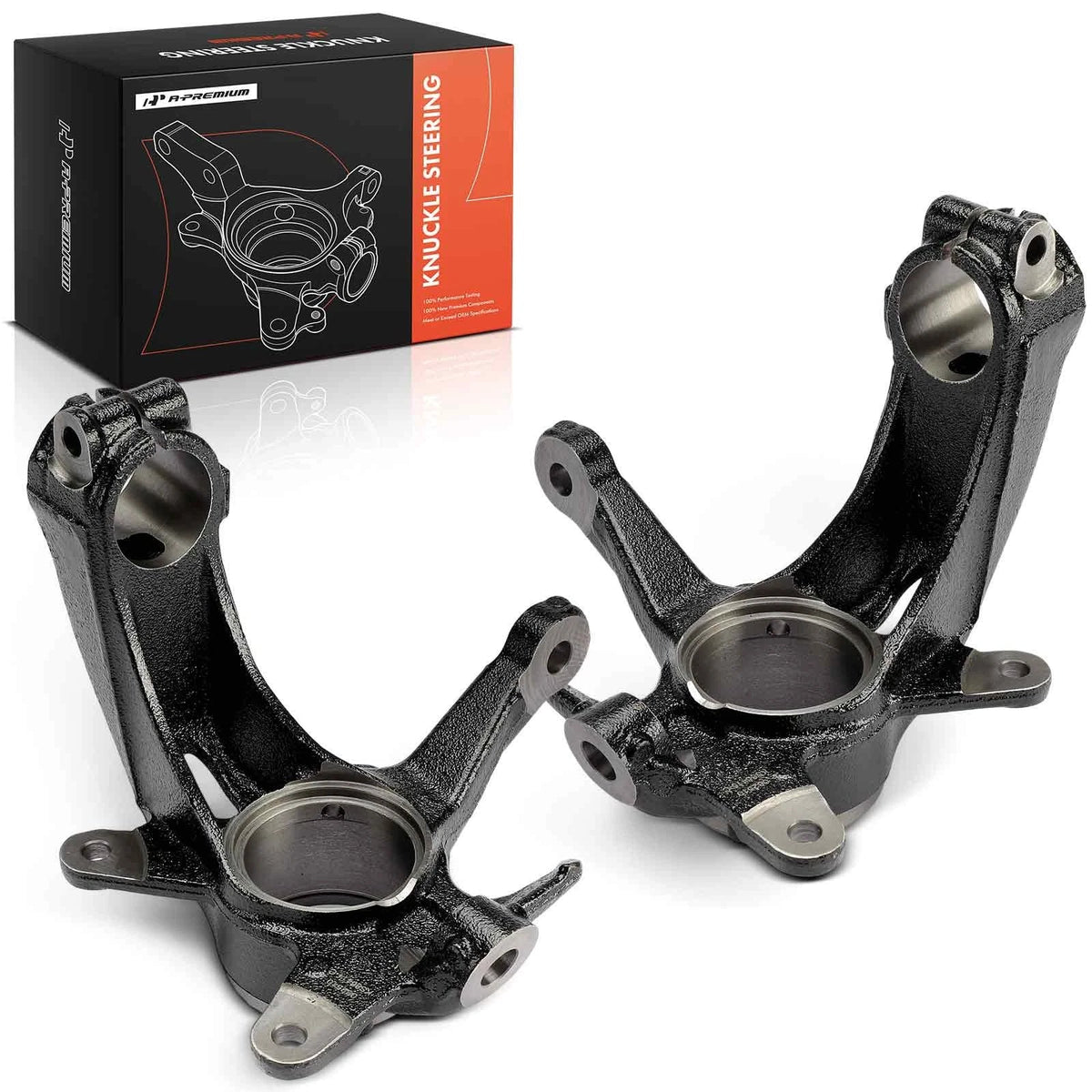 Pair Front Steering Knuckle for Honda Civic (2016–2021) Sedan Coupe