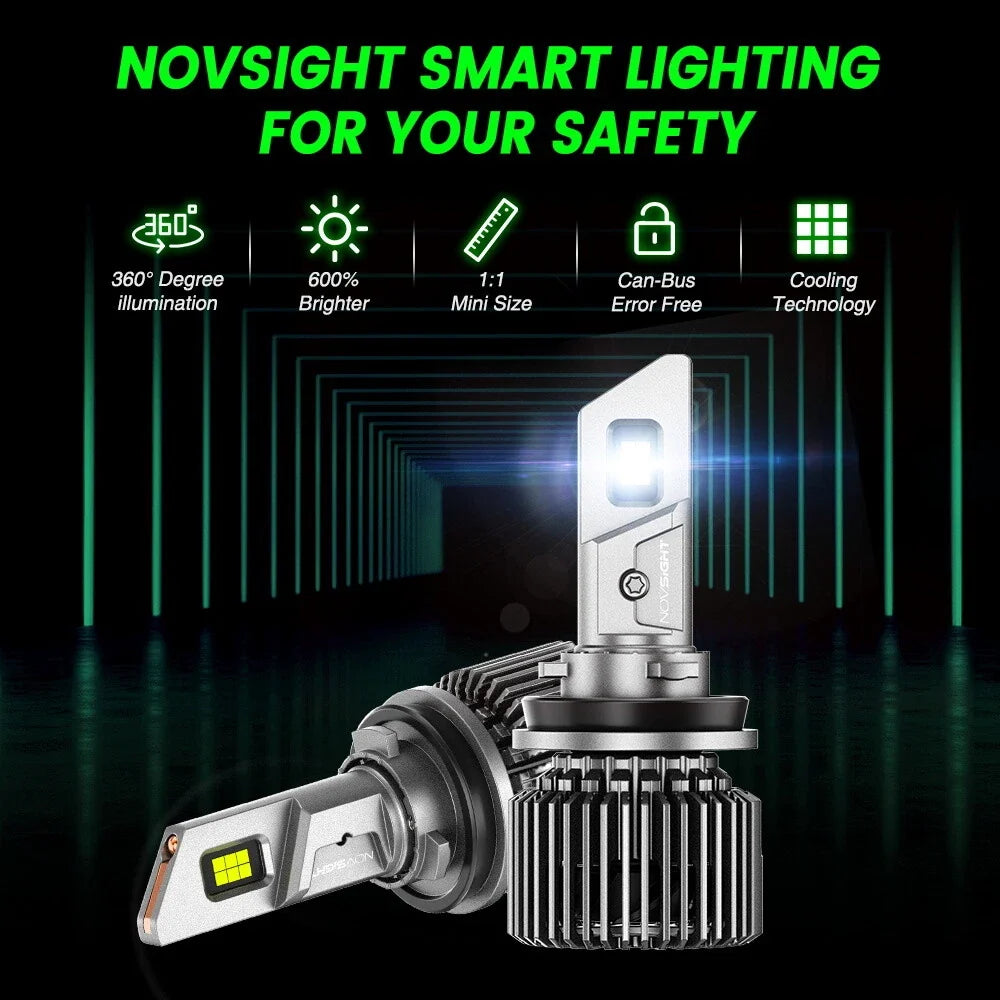 2X H11 LED Headlight Bulbs Conversion Kit for 6500K 100W