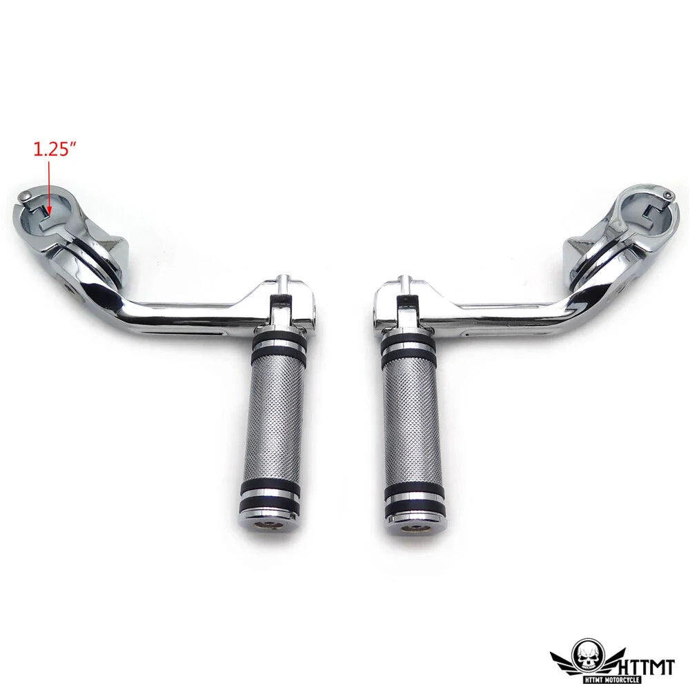Chrome 5" Long Foot Peg Kit for Harley Davidson SuperLow 1200T (2014–2017)