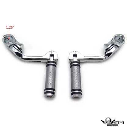 Chrome 5" Long Foot Peg Kit for Harley Davidson SuperLow 1200T (2014–2017)