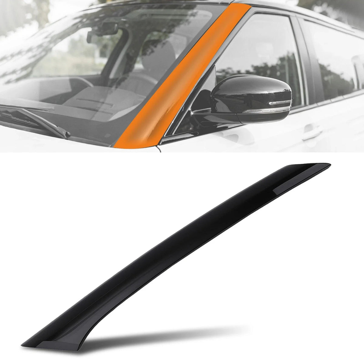 Windshield A-Pillar Molding Left Hand Black for Ford Flex 2009-2019