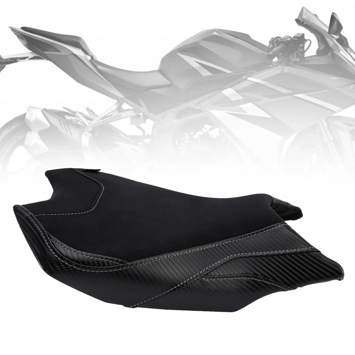 PU Front Driver Seat Cushion in Black for Honda CBR250RR 2017-2024