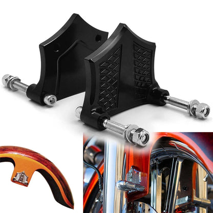 Black 0.89" Front Fender Bracket Spacers for 2014–2019 Harley Touring
