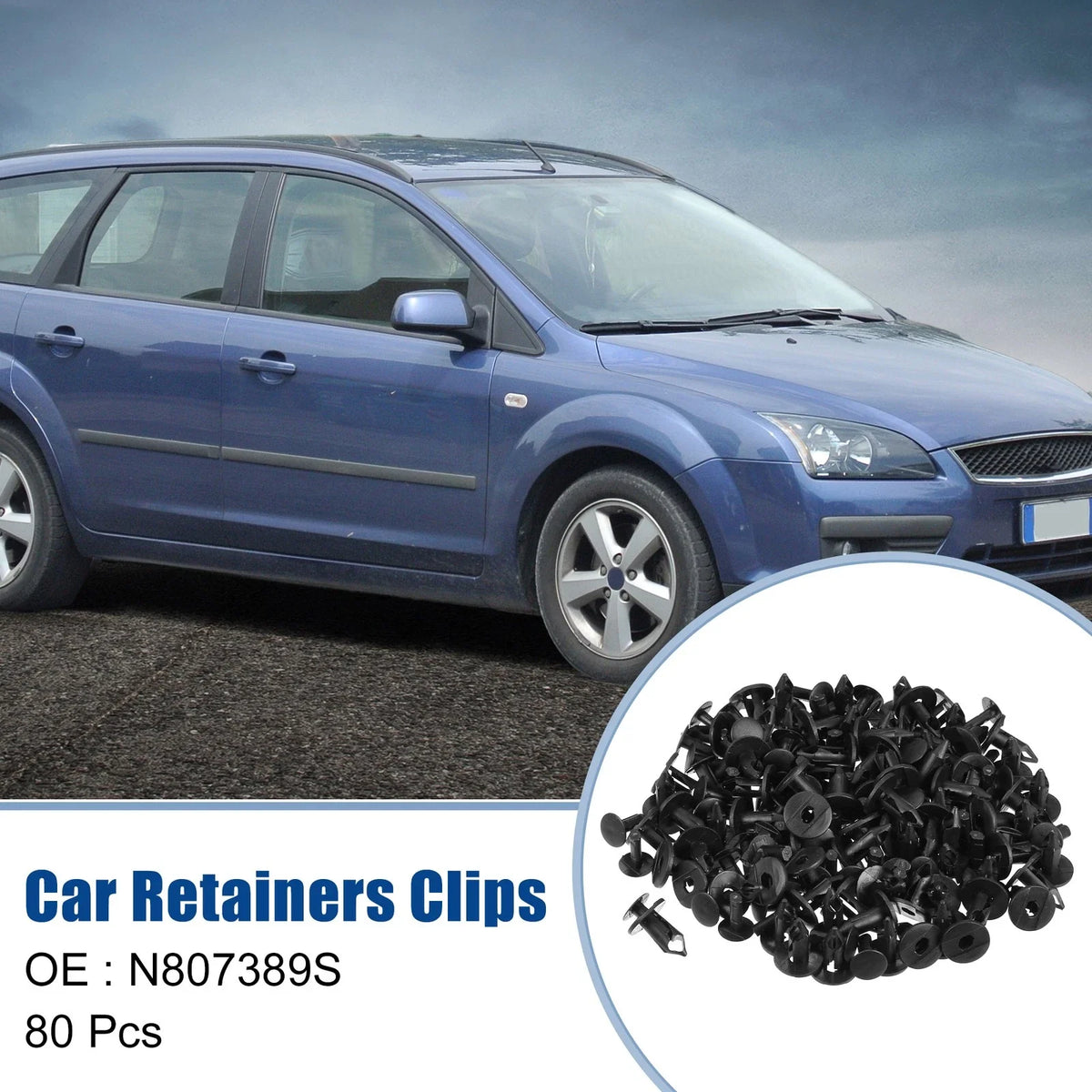 80 Pcs Bumper Retainers Clip Push Type Rivets for Ford Escape (2001–2012)