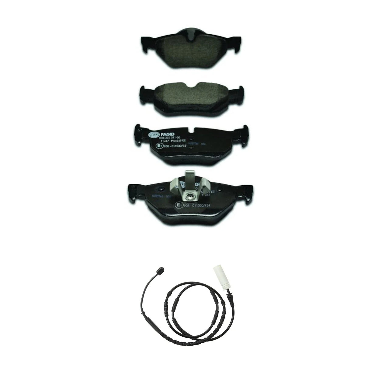 Hella Rear Low-Met Disc Brake Pad w/Sensor for BMW E84 X1 2012–2015
