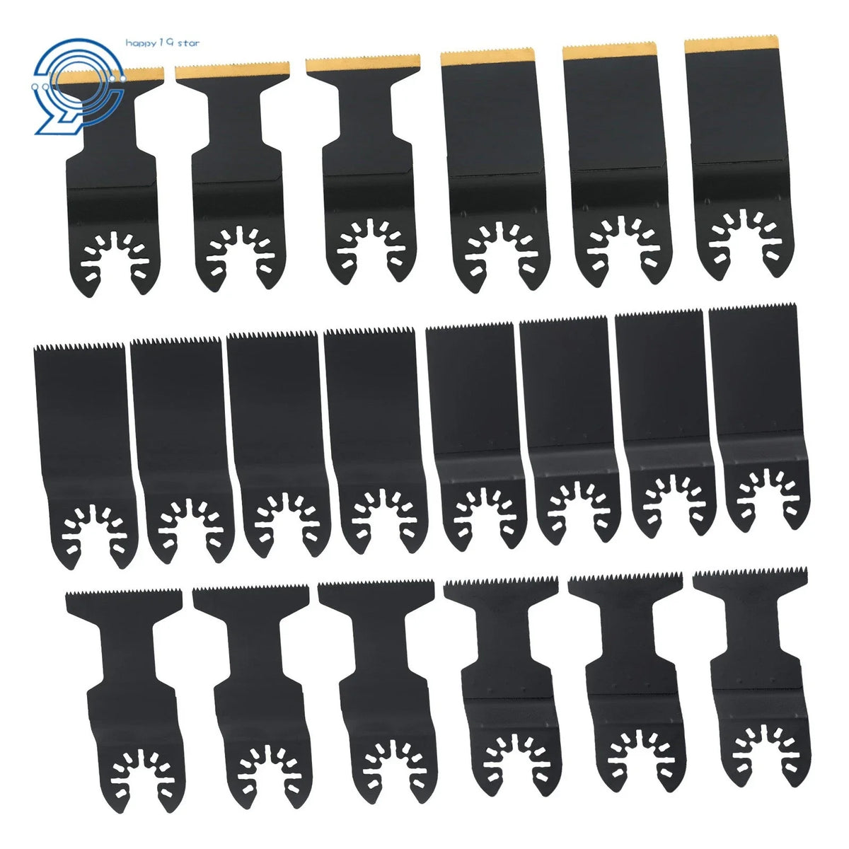 Oscillating Saw Blade Set - 20 Pack for Universal Multitools (Titanium)
