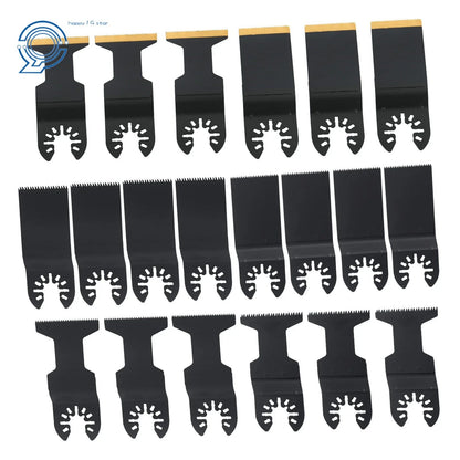 Oscillating Saw Blade Set - 20 Pack for Universal Multitools (Titanium)