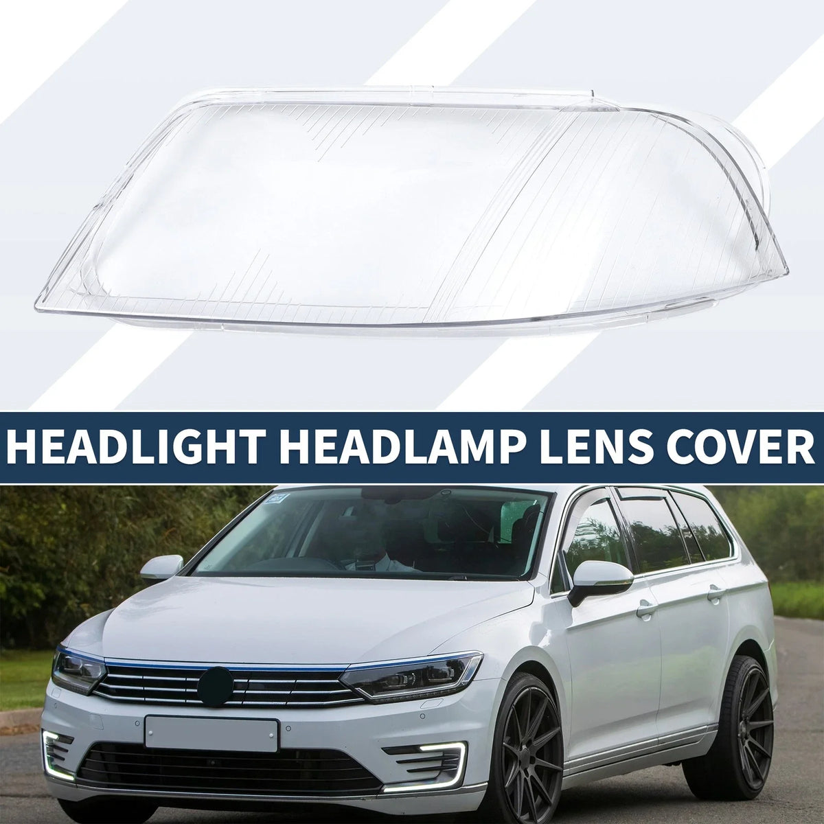 Front Left Headlight Lens Cover for Volkswagen Passat B5.5 (2001–2005) No. 3B7941017F