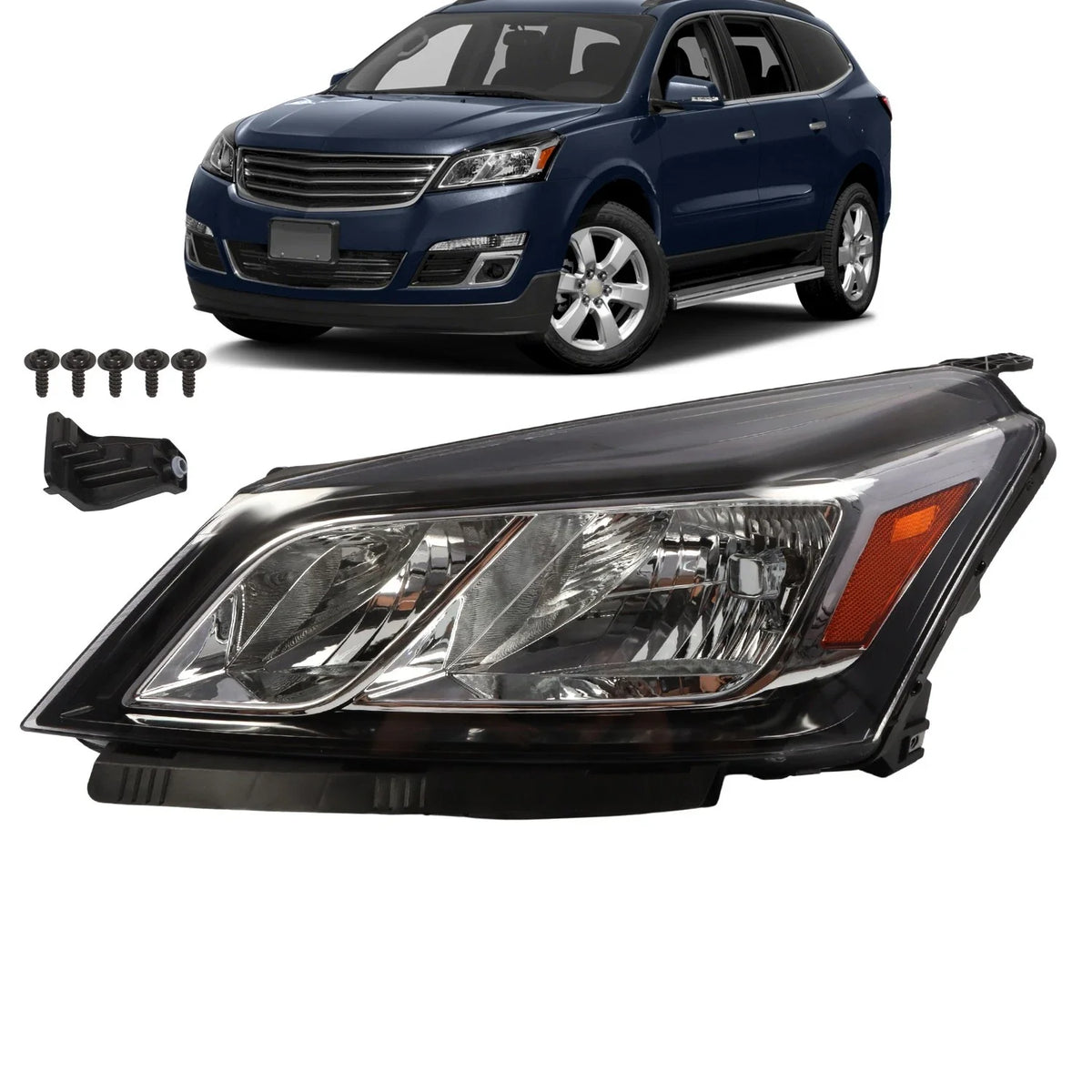 Headlights for Chevy Traverse (2013–2017) Halogen Left Drive Side