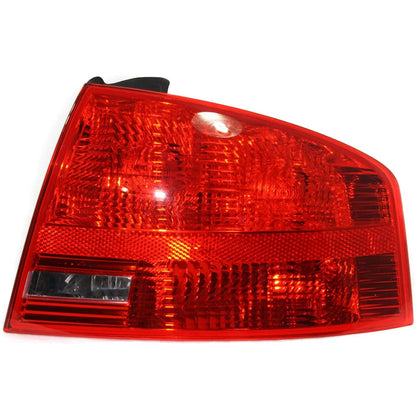 Halogen Tail Light Set for Audi A4 Quattro (2005–2008) Outer Red w/ Bulbs