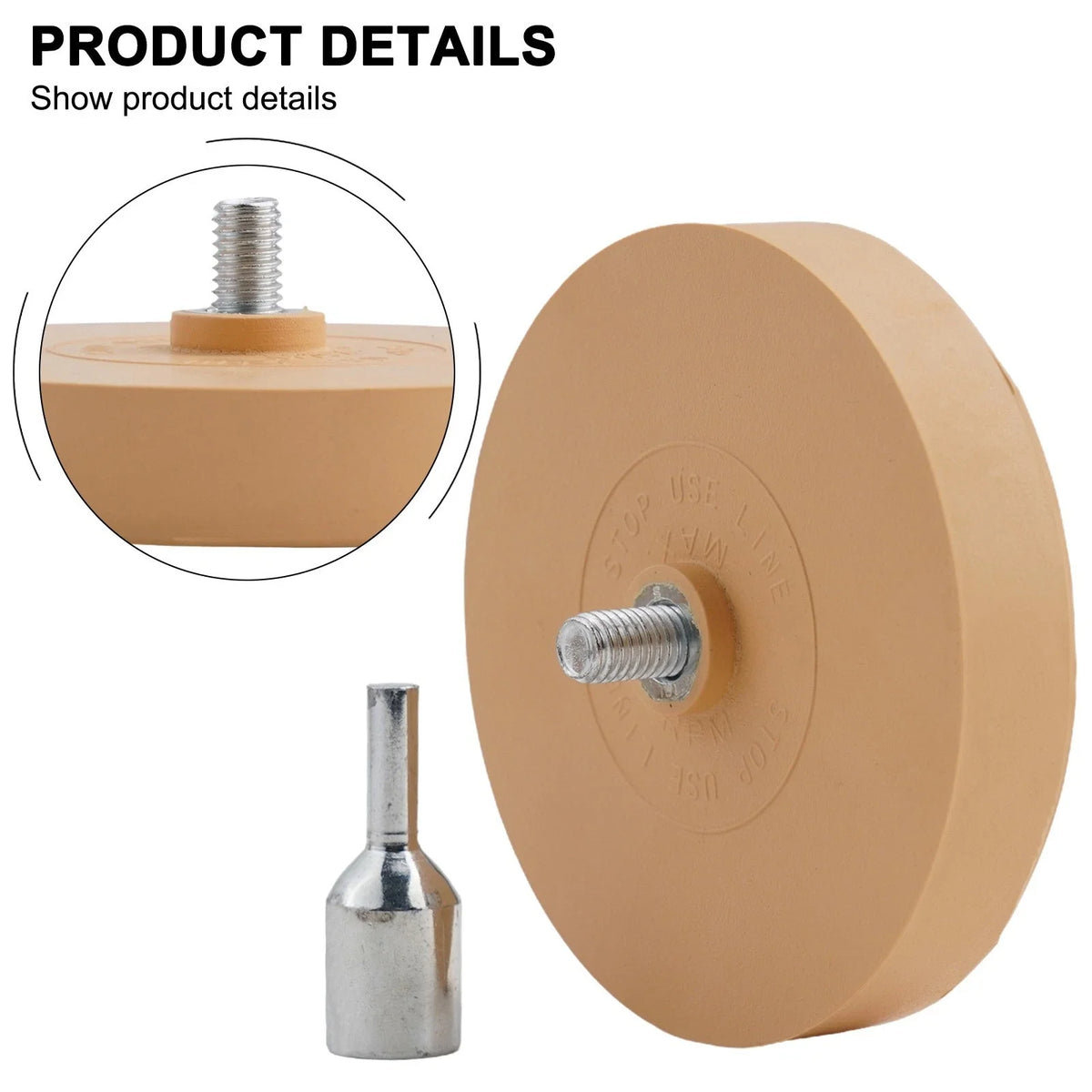 Rubber Eraser Wheel for Stripe Removal (LOW HEAT)