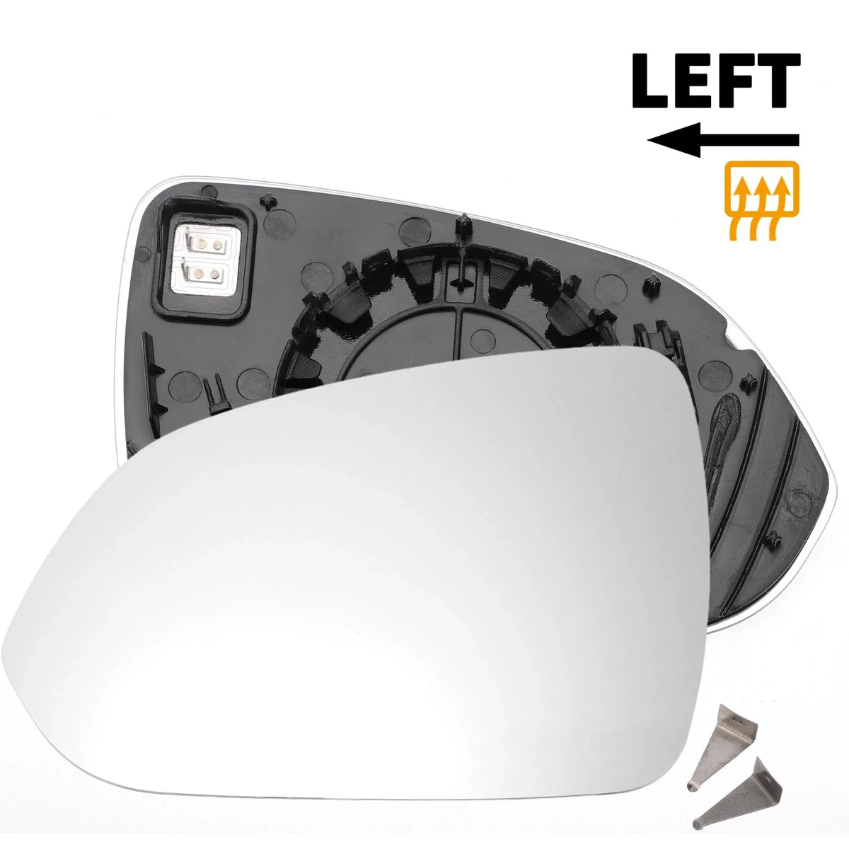 Left Side Heated White Mirror Glass for KIA Stonic (2017–2023)