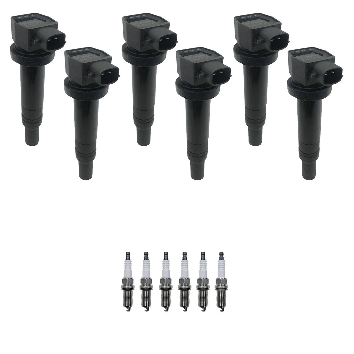 Set of 6 Ignition Coils & Denso Platinum Spark Plugs for Santa Fe (2001–2006)