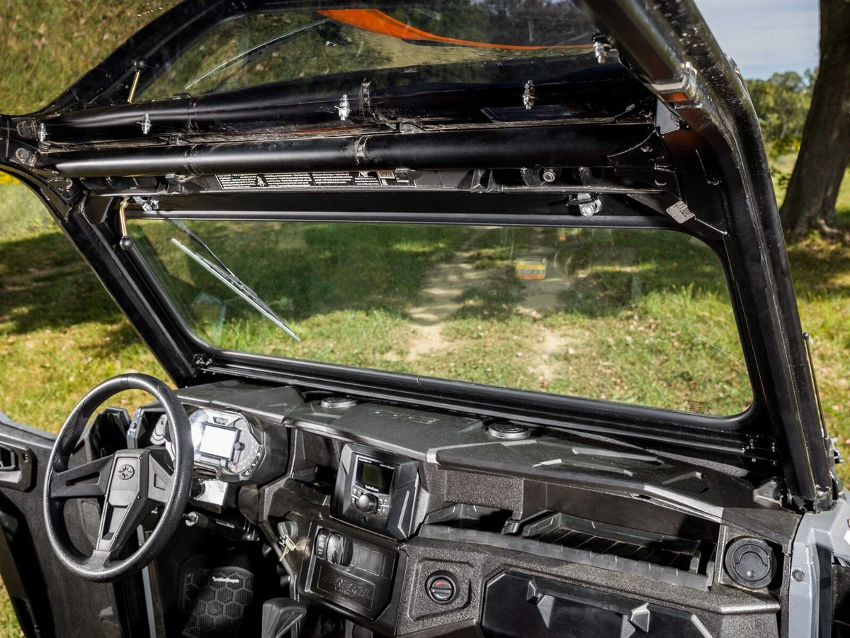 Glass Windshield Flip Down with Double Wiper for Polaris General 1000 2016-2023