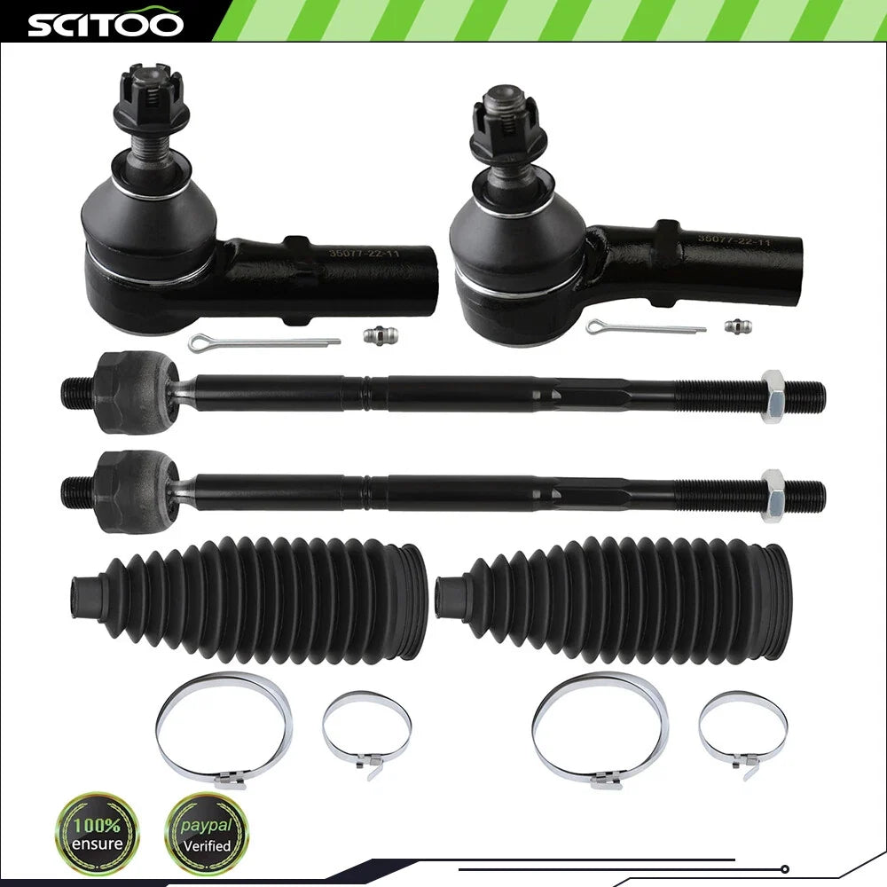 Front Tie Rod Ends Set of 2 Inner Outer for 2013-2017 Chrysler 200/Dodge Dart