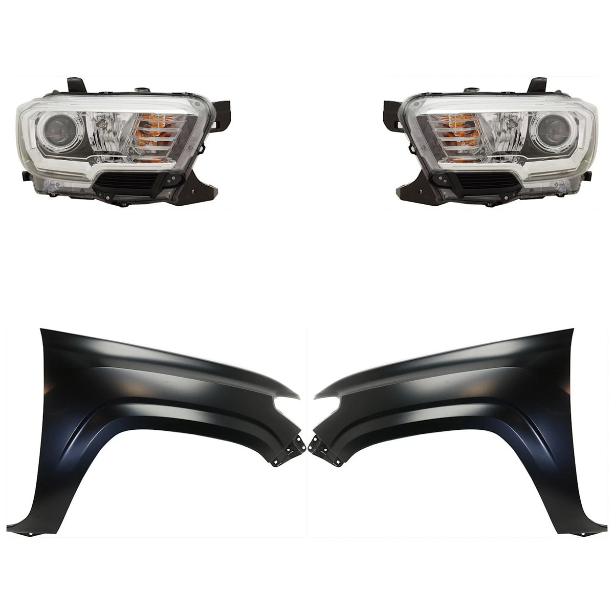 Headlight Kit for Toyota Tacoma (2018) Driver & Passenger Side Halogen CAPA