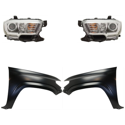 Headlight Kit for Toyota Tacoma (2018) Driver & Passenger Side Halogen CAPA