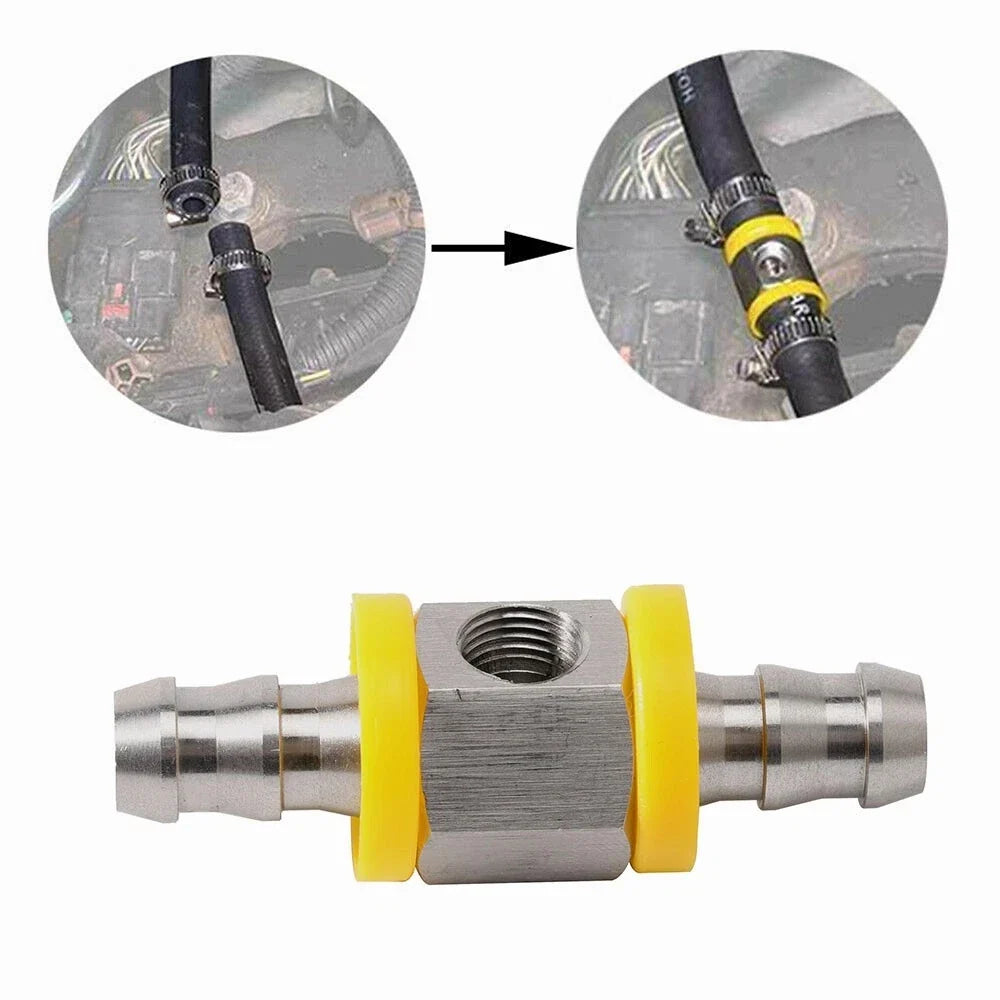 1/2” Fuel Line Pressure Gauge Sensor T-Fitting Adapter by GlowShift