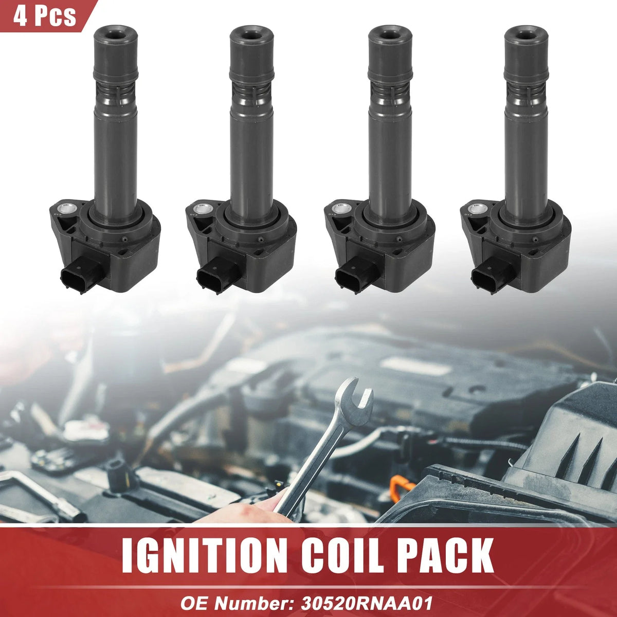 Set of 4 Ignition Coil Pack for Honda Civic (2006–2011)