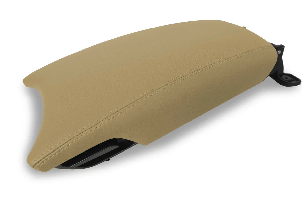 Leather Console Lid Armrest Cover for Hyundai Azera (2012–2017) Beige
