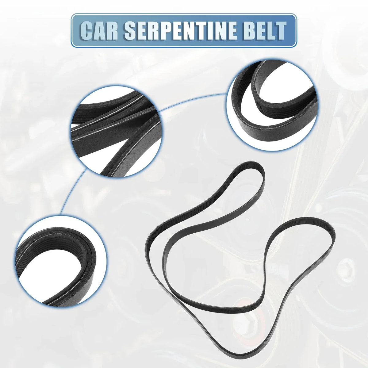 Set of 2 Serpentine Belts for 3.9L Dodge Dakota (2000-2003)