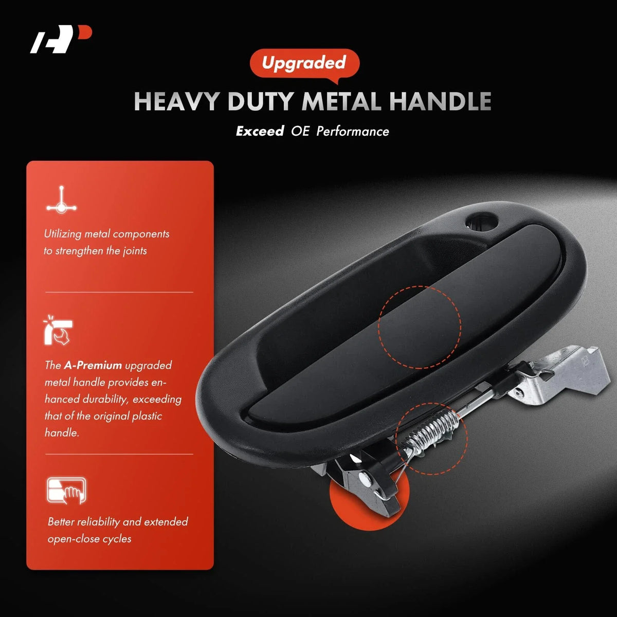 2X Front Door Handle for Ford F-150/F-250 - Metal