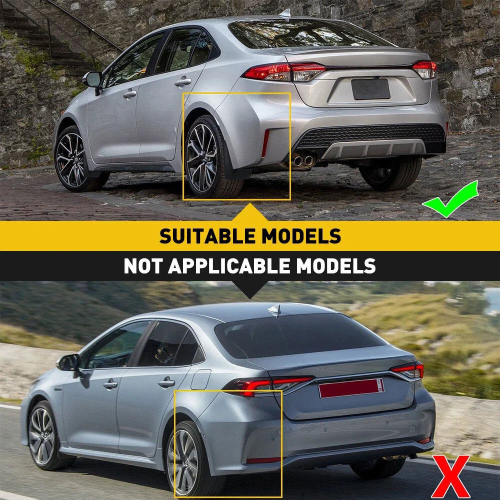 Mud Flaps Splash Guards for Toyota Corolla E210 (2020–2021) Front & Rear