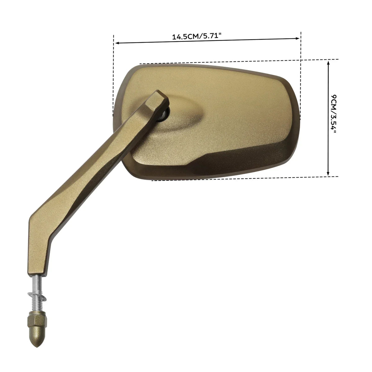 Rear-View Mirrors in Gold for Harley Road King & Electra Glide 1982-2024