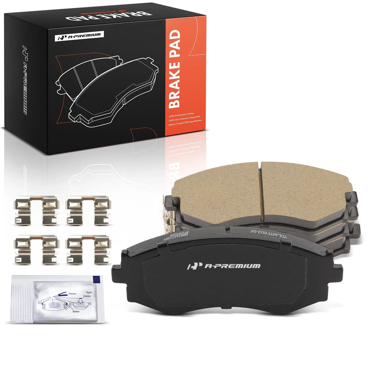 Set of 4 Front Ceramic Brake Pads for Nissan Sentra (2000–2006)