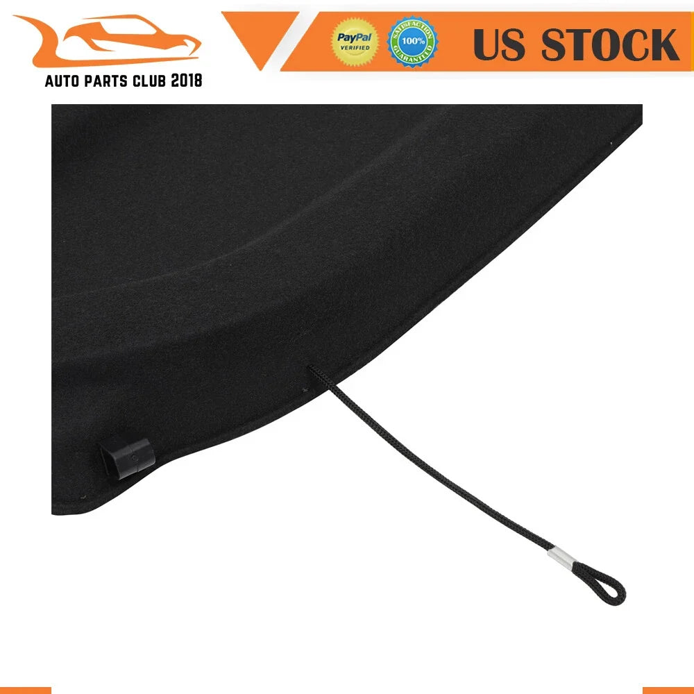 Black Cargo Cover for 2012-2013 Honda Fit Rear Trunk Security