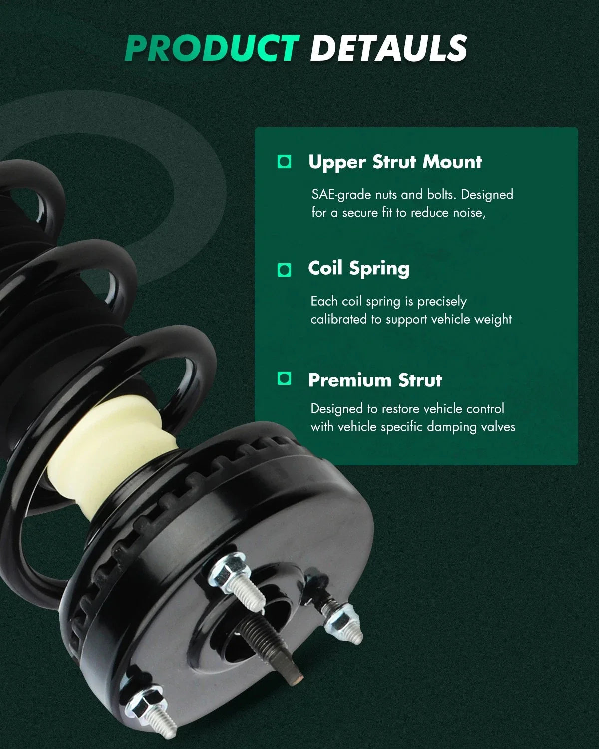 Front Struts with Coil Spring Shock Assembly for Dodge Challenger (2012-2019)