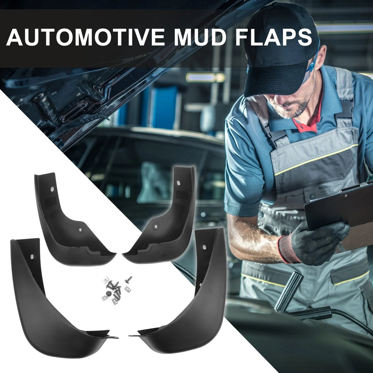 Set of 2 Front & Rear Mud Flap Splash Guards for Volkswagen Golf (2015–2017) 655692321973