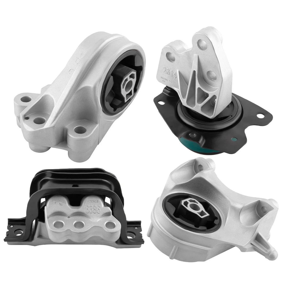 Set of 4 Motor & Trans Mounts for Chevy Equinox, GMC Terrain (2010–2017) 2.4L