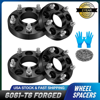 Wheel Spacers Set of 4 for 5x114.3 (1 Inch, 12x1.5 Studs, 67.1mm Hub)