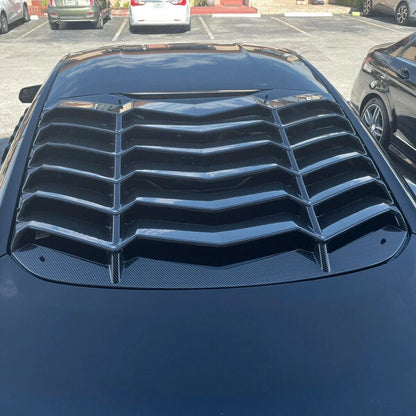 Rear Louver Cover Sun Shade in Carbon Fiber for Ford Mustang 2015–2023