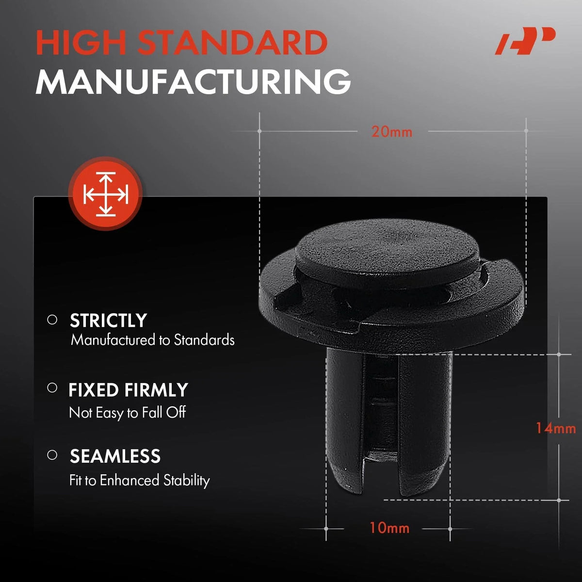 Nylon Grille Mounting Retainer Set - 50Pcs for Honda Civic