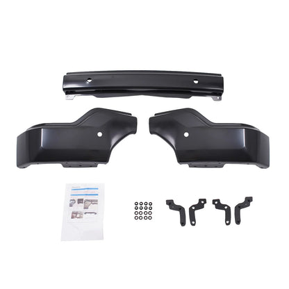 Black Steel Front Bumper with Sensor Holes for 2019-2021 GMC Sierra 1500