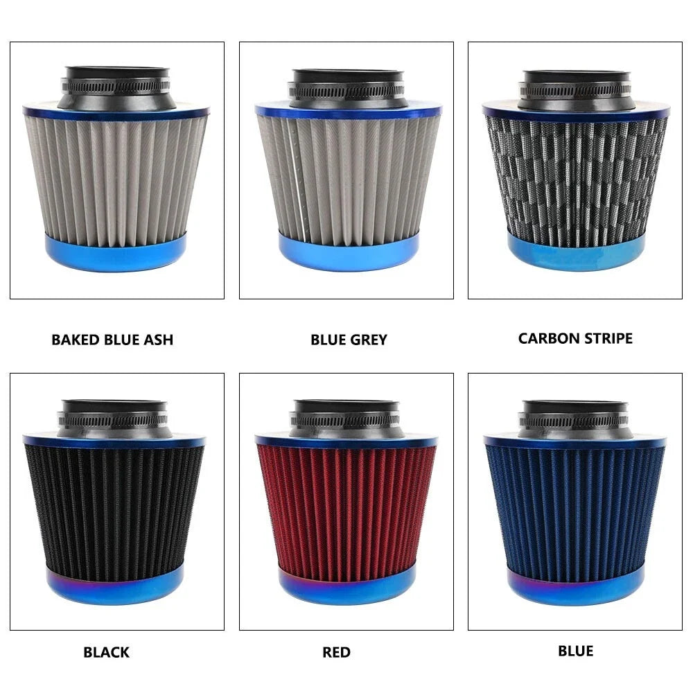 Cold Air Intake Filter 3" 76mm High Flow for Universal Fit