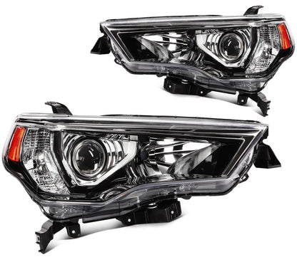 Pair of Black Projector Headlights for Toyota 4Runner (2014–2020)