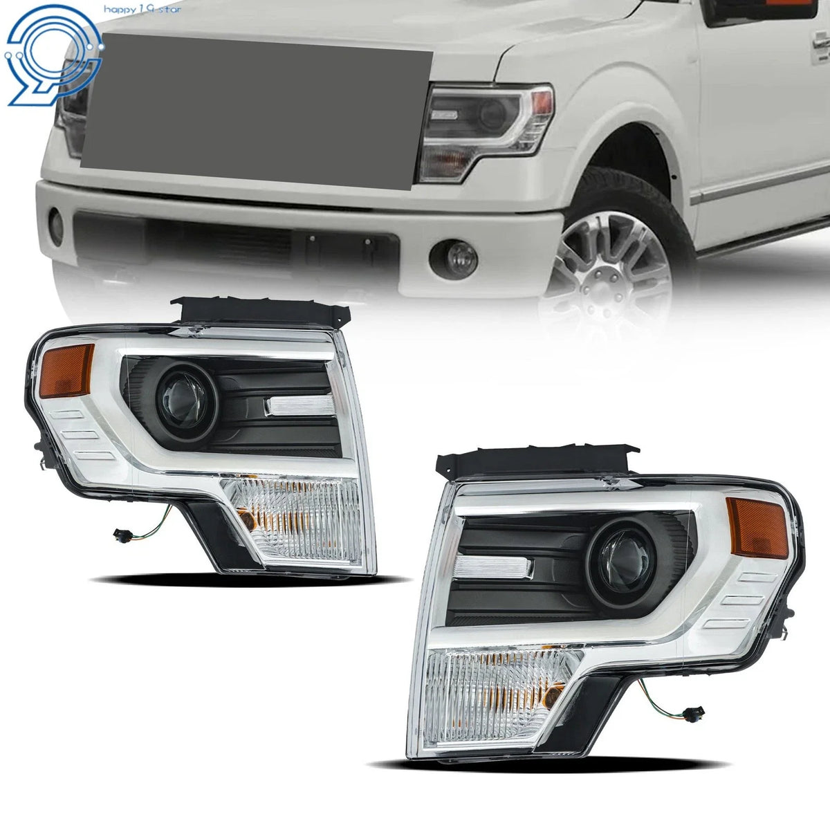 D3S HID Kit Projector Headlight Pair for Ford F150 (2013–2014)