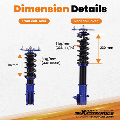 Lower Coilover Kit for Dodge Neon SRT-4 (2000-2005) Adjustable Height