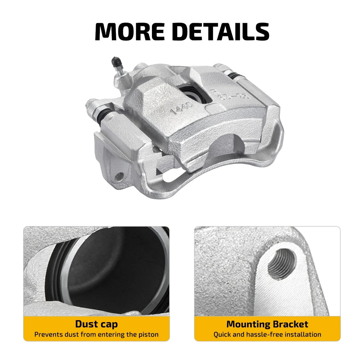 2X Front Brake Calipers with Brackets for Toyota Camry (2002–2006)
