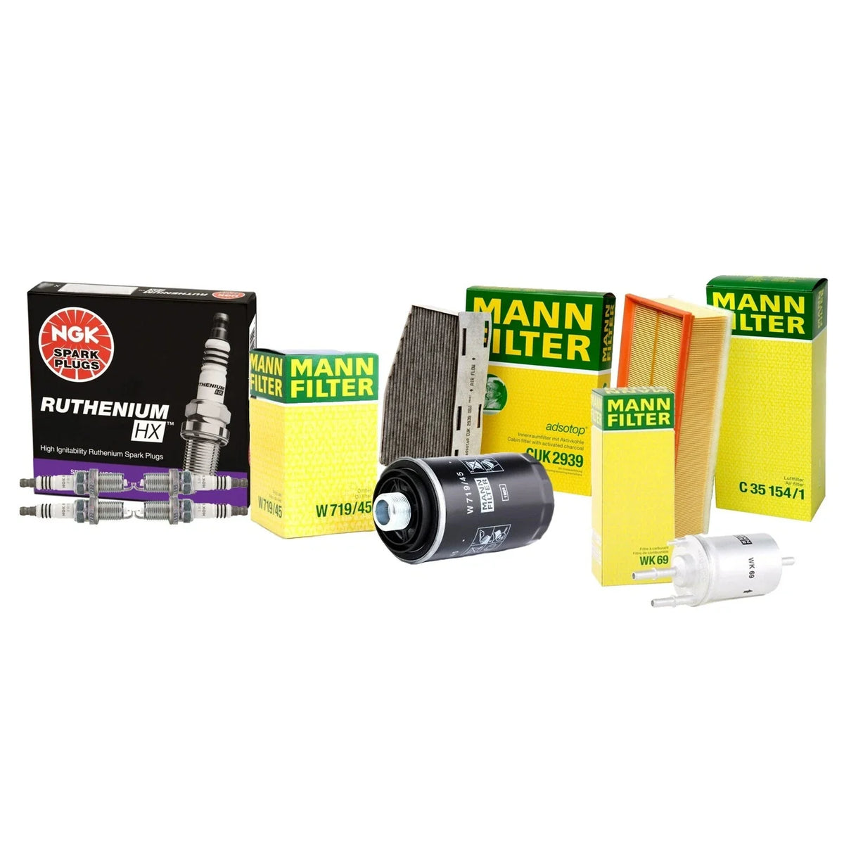 Tune Up Kit with Mann Filters & NGK Spark Plugs for Audi A3 VW Eos GTI Jetta (2006–2013)
